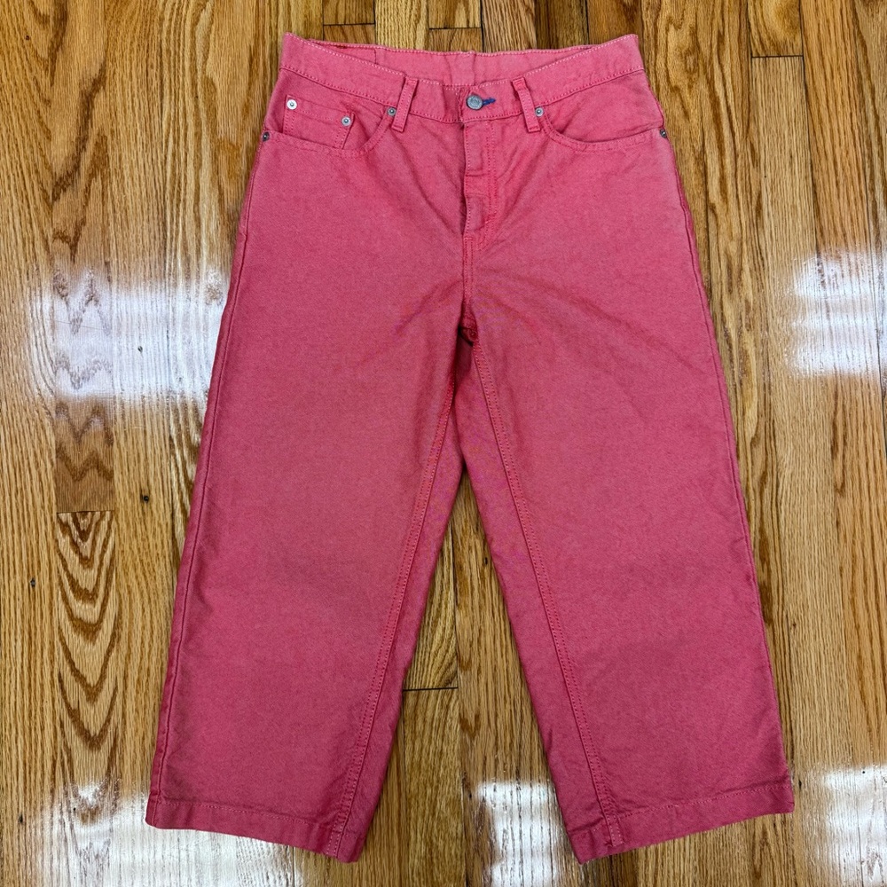 Vintage Y2K Levi’s 577 Women’s Capri/Coulatte Style Relaxed Fit Red Pants